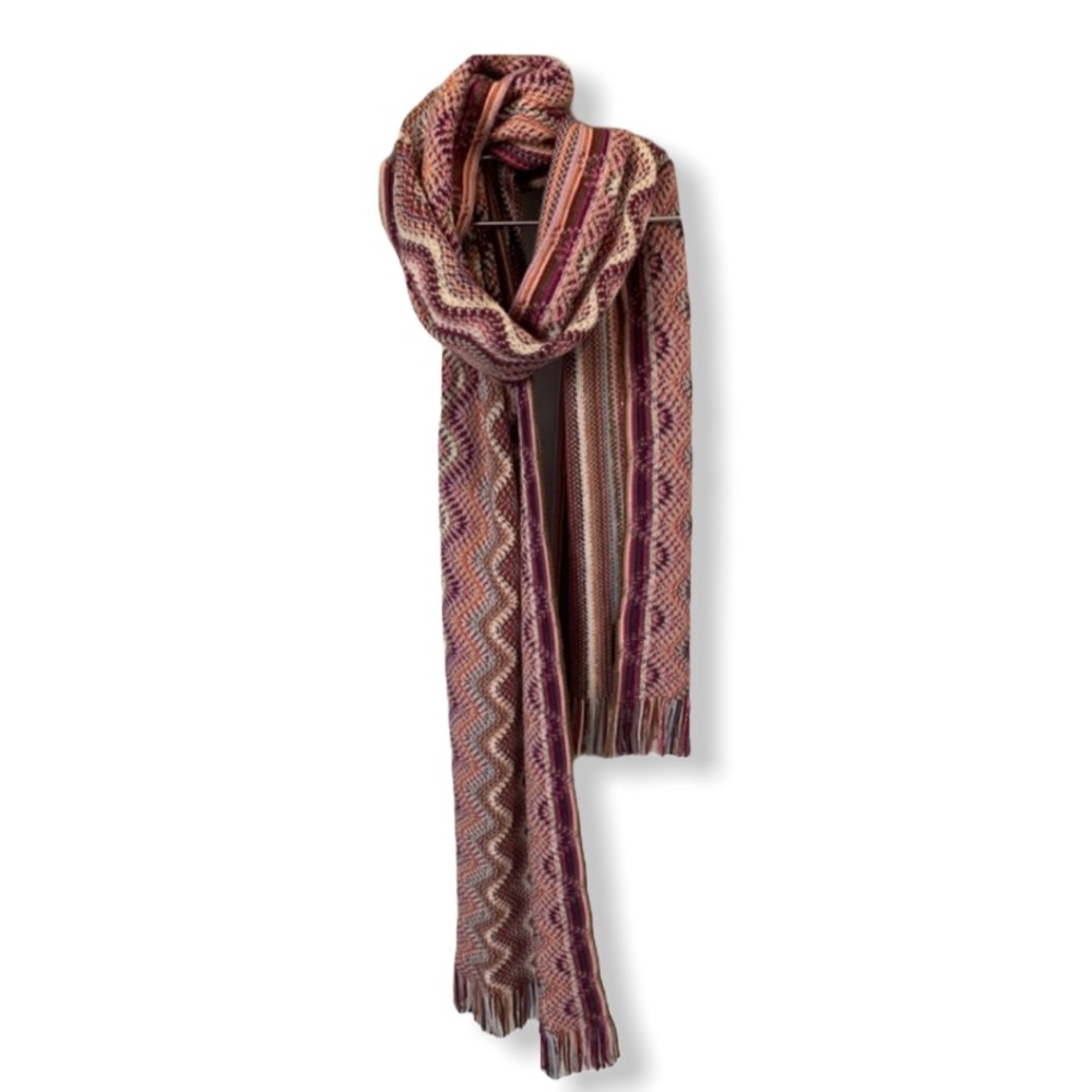 Missoni Foulard zigzag reversible print scarf